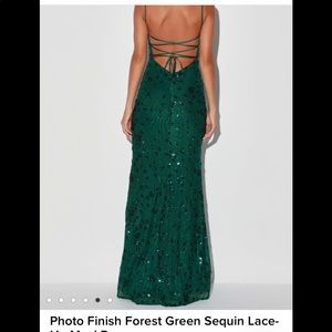 Green Sequins Lulus dress